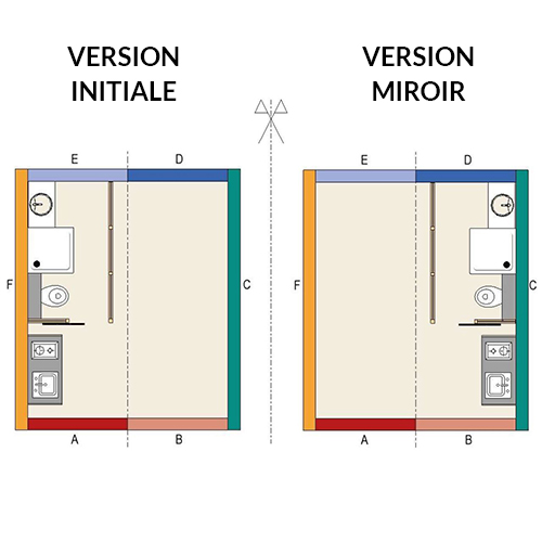 Mon Alvéole Espaces de vie indépendants écoresponsables et solidaires option miroir symétrie aménagement