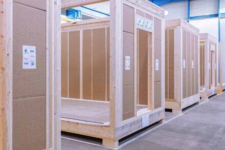 Construction extension bois atelier carton batipac