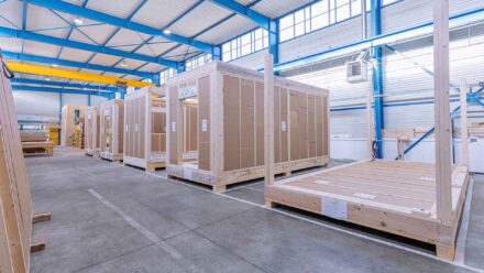 Construction extension bois carton atelier