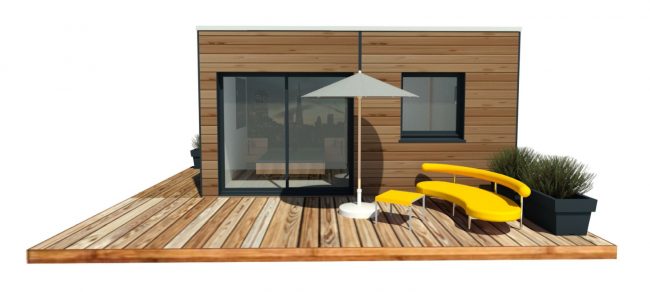 Mon Alvéole Espaces de vie indépendants écoresponsables et solidaires module 3D chambre