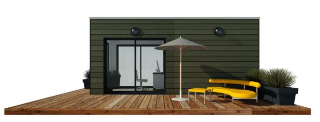 Mon Alvéole Espaces de vie indépendants écoresponsables et solidaires module 3D bureau