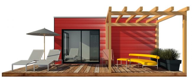 Mon Alvéole Espaces de vie indépendants écoresponsables et solidaires module 3D hammam sauna
