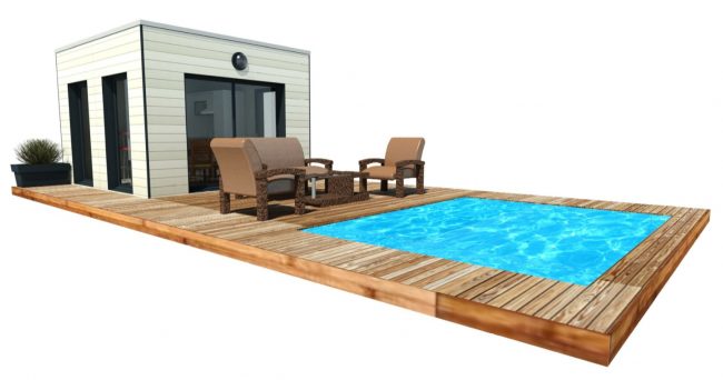 Mon Alvéole Espaces de vie indépendants écoresponsables et solidaires module 3D poolhouse
