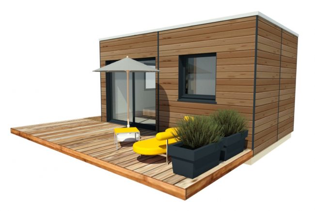 Mon Alvéole Espaces de vie indépendants écoresponsables et solidaires module 3D chambre