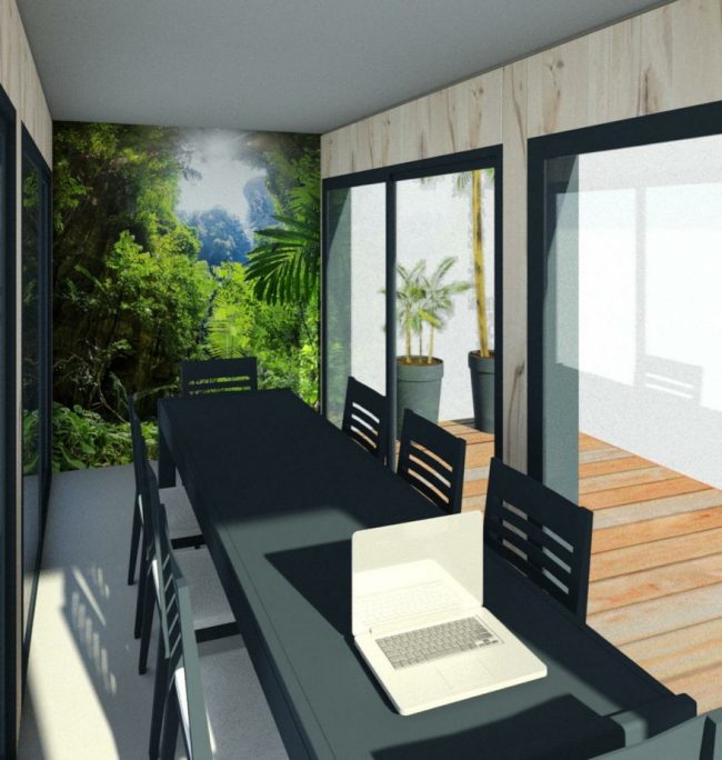 Mon Alvéole Espaces de vie indépendants écoresponsables et solidaires module 3D intérieur événementiel